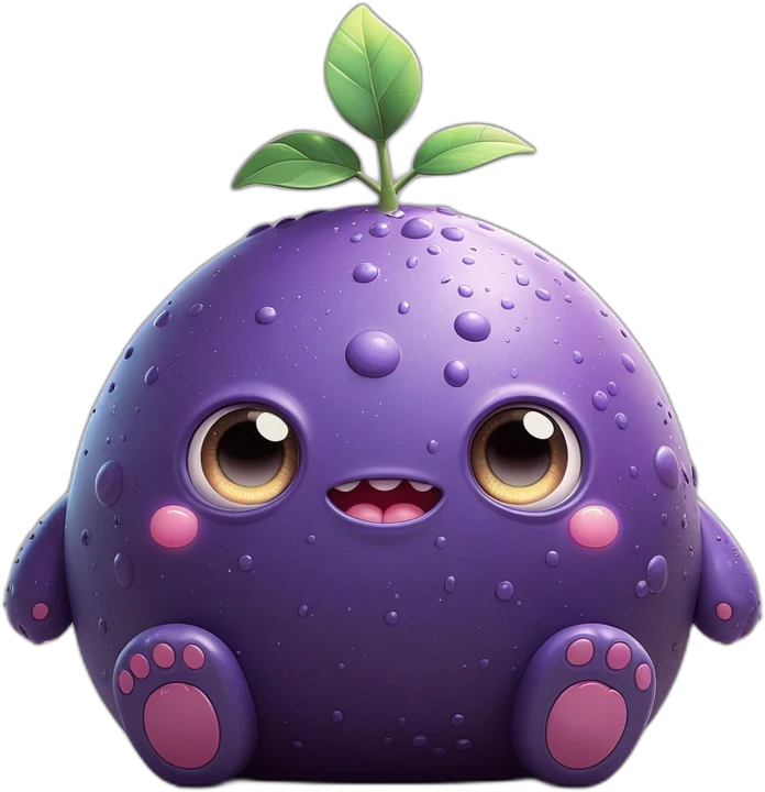Berry, a pink and purple berry-colored Pomby monster