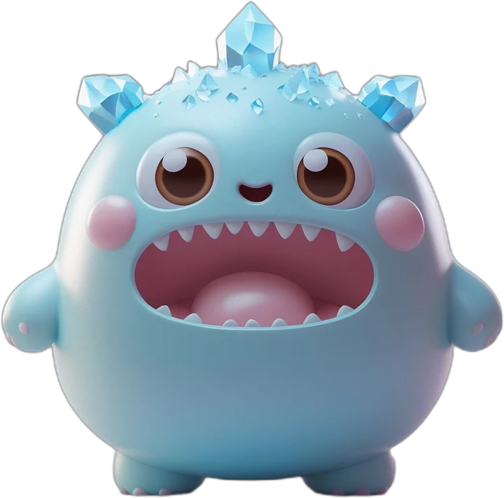 Frost, a cool blue icy Pomby monster