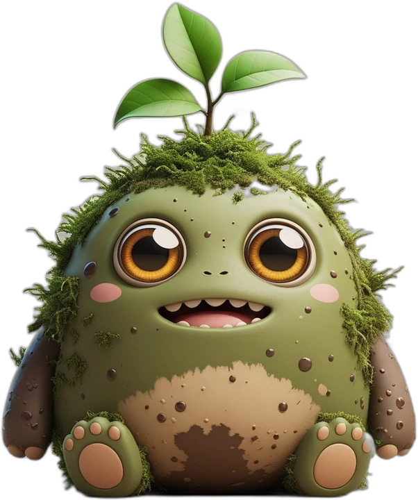 Mossy, a green mossy-textured Pomby monster
