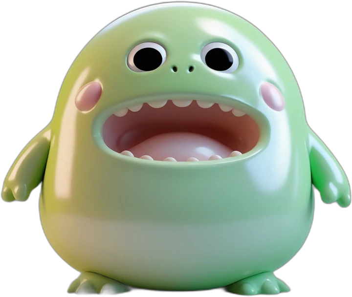 Ribbit, a green frog-like Pomby monster